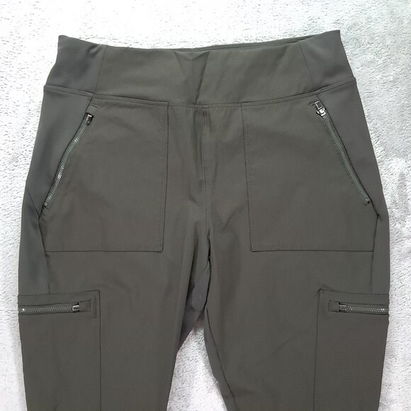 Athleta Pant Women's 14 Headlands Hybrid Cargo II Tight Legging Green Outdoor - Picture 3 of 16